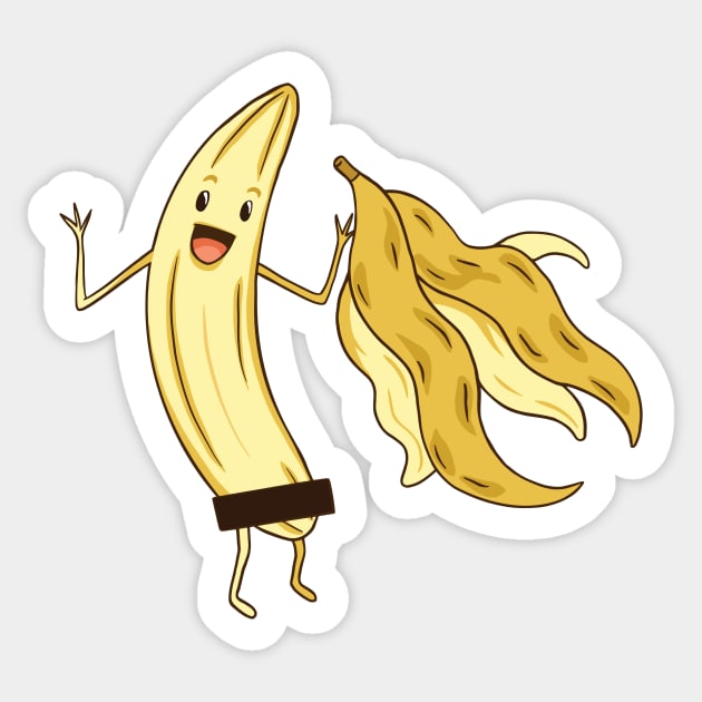 Naked Banana Sticker by Cosmo Gazoo